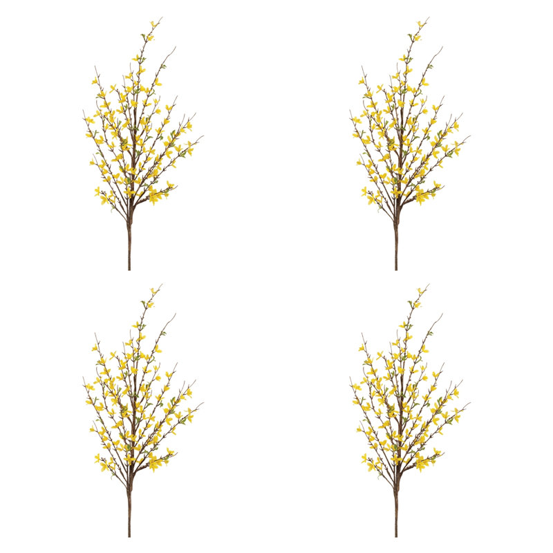 Branche florale Forsythia (ensemble de 4)