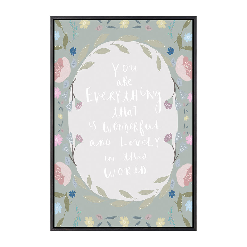 Décoration murale Border, H 40 po x l 26 po x P 1,5 po, Toile avec cadre noir patiné