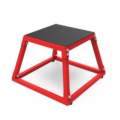 12 Inch Plyo Box Jump Platform, Heavy Duty Steel Plyometric Jumping Box, Anti-Slip Stackable Workout Box for Men Women Home Gym Training
