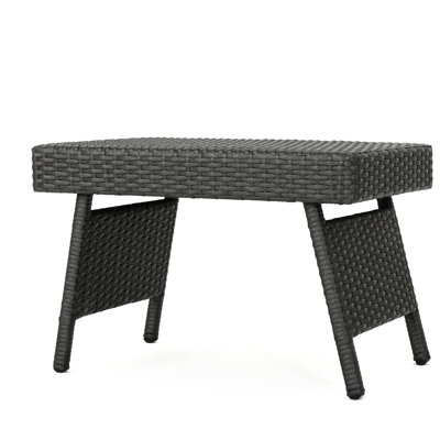Pe Accent Table In Grey, And Iron, 24"X16"X15.75", No Assembly For Ease Of Use Grey , 24" W X 16" D 15.75" H, Iron Frame, Easy Setup