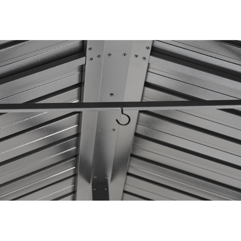 Samara 12' x 20' Dark Gray Aluminum and Steel Carport Kit