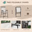 Ensemble de mobilier de patio extérieur 4 pièces Outsunny, 2 chaises pliantes, parasol à angle réglable, table de salle à manger en verre trempé texturé à vagues, beige-8523978