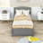 Twin Size Wood Platform Bed with Two Drawers-240155815