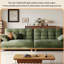 Causeuse 110,24 po en mélange de lin vert avec coussins décoratifs-1365512747