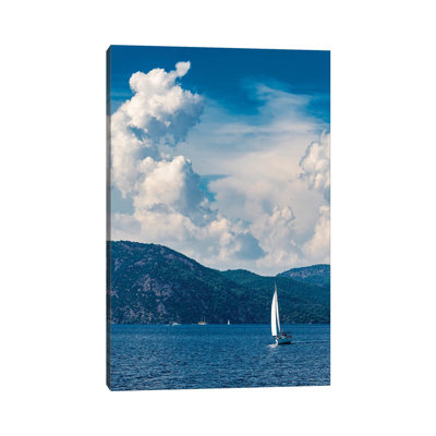 Blue World 1 Piece Wrapped Canvas Wall Art