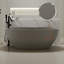 Salle de bain moderne avec baignoires et bains tourbillons, 59 po.