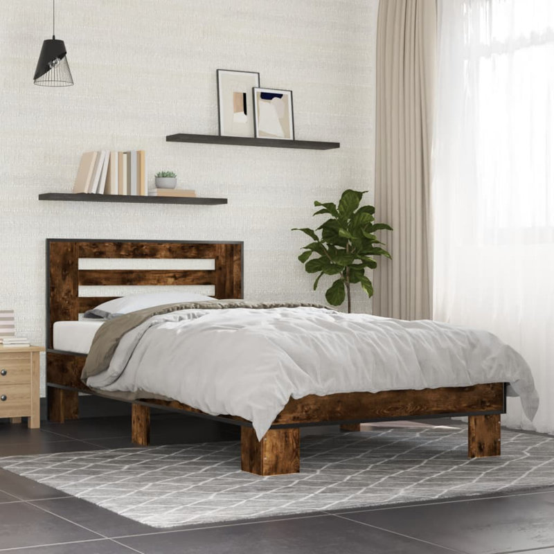 Olgun Bed, Brown Oak, Single (3')