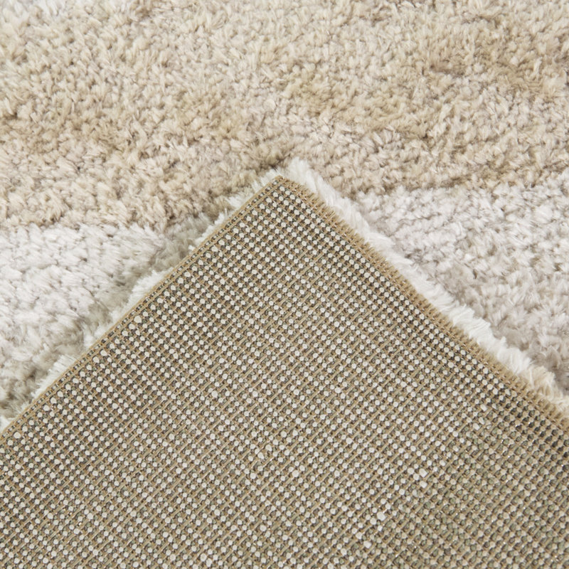 Bolotov Beige Modern Geometric Area Rug, Rectangle 5'3" x 7'