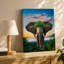 Reproduction d'art sur toile, "A Majestic Elephant S Head Emerges From a Vibrant Landscape"-1036405853