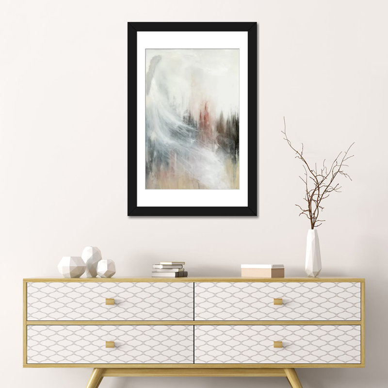 « shift », impression sur toile, Papier beaux-arts encadré noir, Blanc, H 24 po x l 16 po x P 1 po