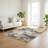Abstract Brown Marble Area Rug 5x7 Machine Washable with Non-Slip Backing for Bedroom Living Room-2028628417
