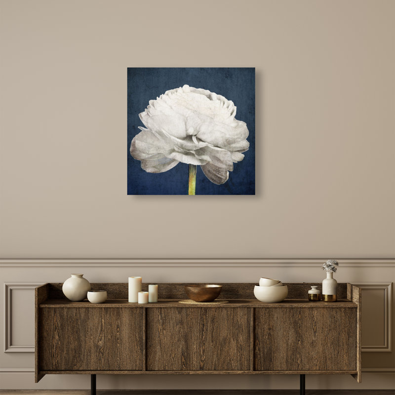 Barroso " Floral And Botanical Pretty View, Modern & Contemporary White " by Oliver Gal, 30" H x 30" W, Wrapped Canvas