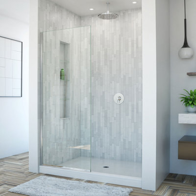 Linea 30" W x 72" H Frameless Fixed Glass Panel