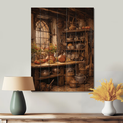 «Food Rustic Kitchen II» sur impression sur bois