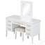 Bureau de coiffeuse élégant avec miroir, lumières et 7 tiroirs, tabouret rembourré-1154906291