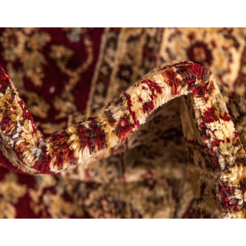 Tapis oriental rouge Odyssey, Carré 10 pi