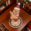 Ornement de Noël en forme de pain d'épice 9 po avec aiguilles en forme d'étoile, décoration de table festive-2060441653