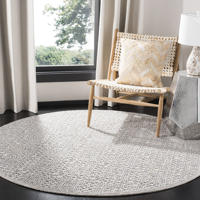 Tapis en laine touffeté à la main Saranac Trace, Rond 6 pi
