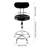 Cotreau Backed Adjustable Height Ergonomic Lab Stool with Footring and Wheels