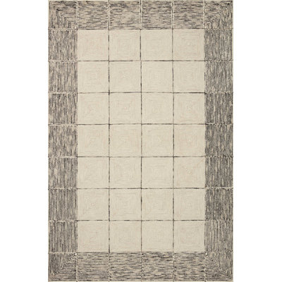 Chris Loves Julia x Loloi Francis Collection FRA-02 Cream / Black, Contemporary  Area Rug