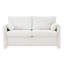 2 en blanc avec revêtement en chenille et mousse haute stable pour un confort familial