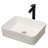 19"X15" White Ceramic Rectangular Vessel Bathroom Sink-99078105