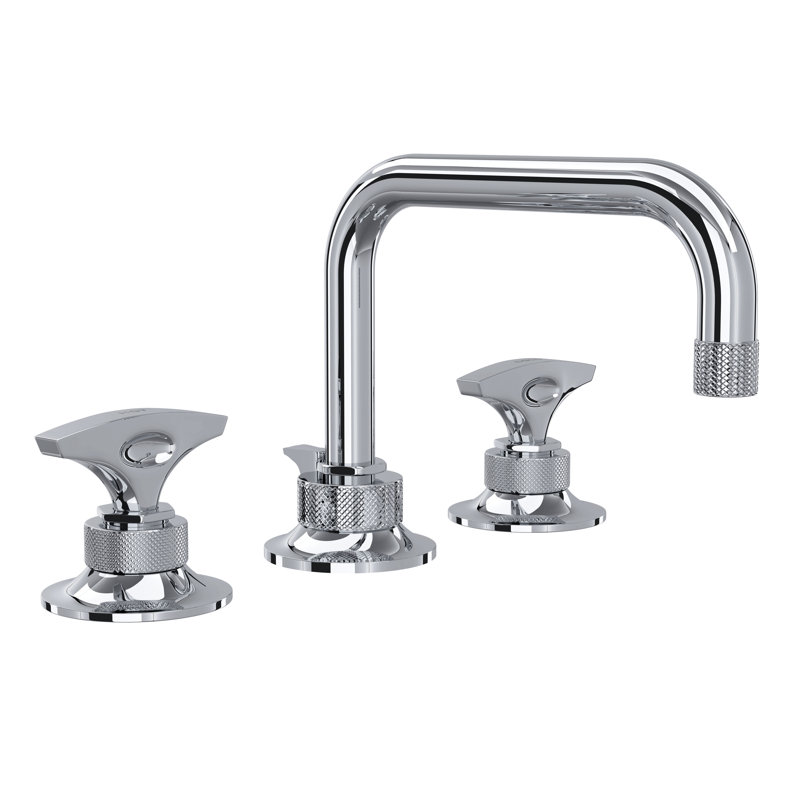 Graceline® Widespread Bathroom Faucet with Drain Assembly, Cross, Polished Chrome