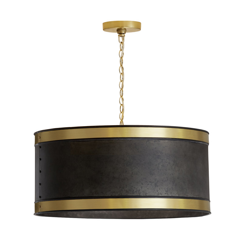 Lustre tambour unique à 4 lumières