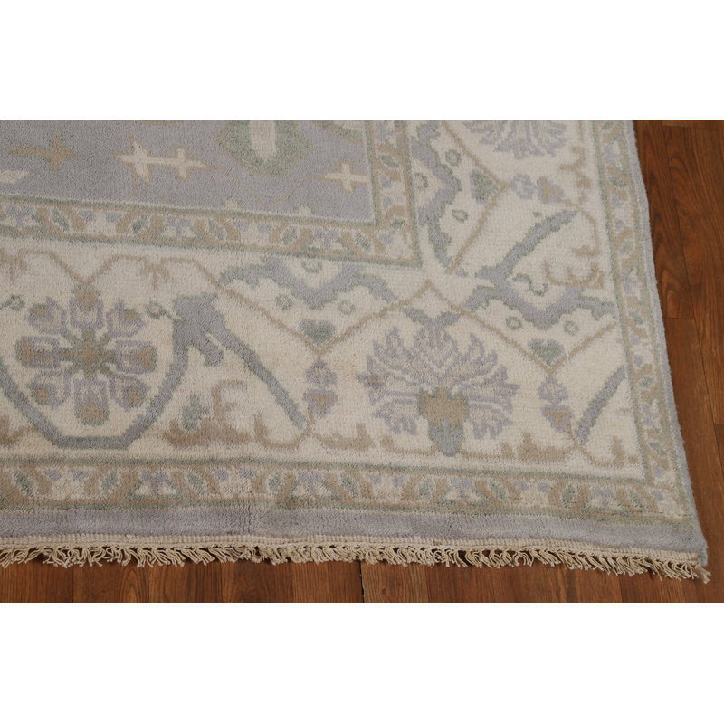 Tapis unique en coton gris anthracite et gris 9 pi 10 po x 7 pi Glendel