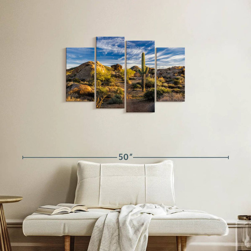 Alvord Saguaro, cactus et roches, H 22 po x l 36 po