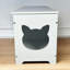 Toilette polyvalente pour chat avec rangement, panneau de fibres à densité moyenne durable et panneau de particules, facile à assembler et à nettoyer, idéale pour les intérieurs modernes.