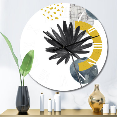 Art abstrait minimaliste scandinave - horloge murale moderne