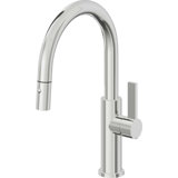 Corsano Contemporary Pull Down Kitchen Faucet with Button Sprayer Low Arc Spout and FB Series Handle