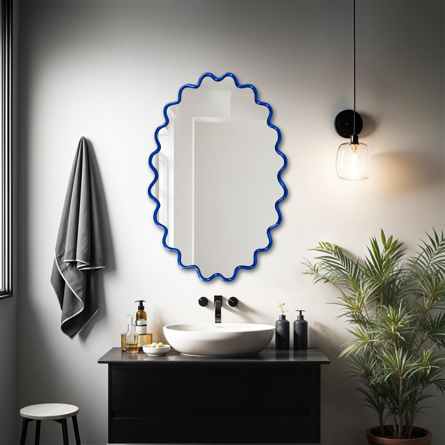 Anders 24" Mirror, Blue