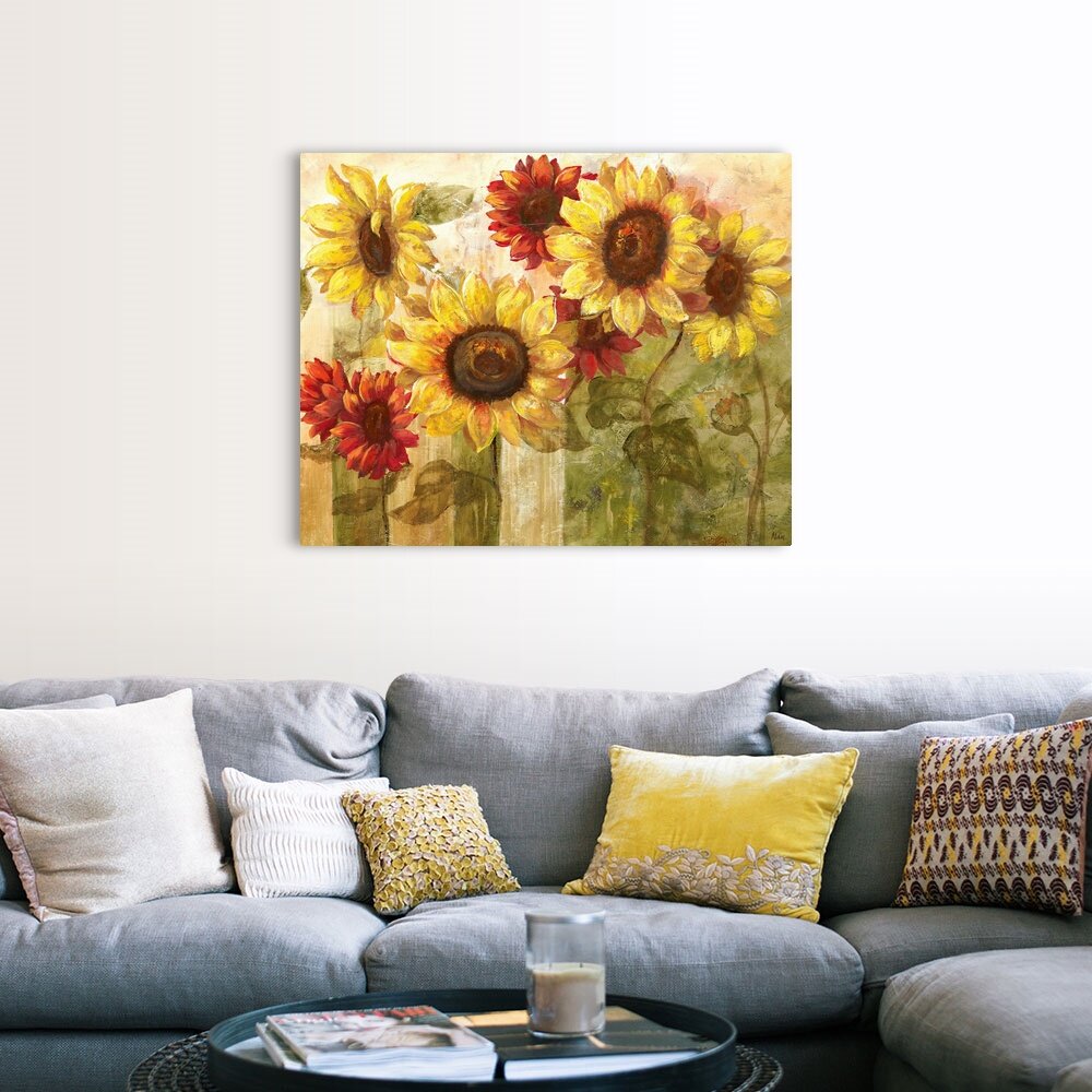 Rosalind Wheeler Sunflower's Delight On Canvas Painting & Reviews | Wayfair