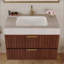 Meuble-lavabo flottant moderne de 30 po avec plateau en pierre frittée sans soudure-311718897