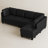 Faux Leather L-Shaped Modular Sectional Sofa-75756251-75756249