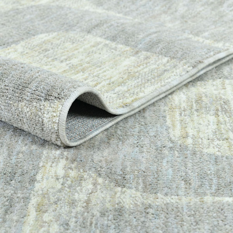 Wold Soft Geometric Modern Plush Washable Area Rug – Coda Collection, Rectangle 5'3" x 7'3"