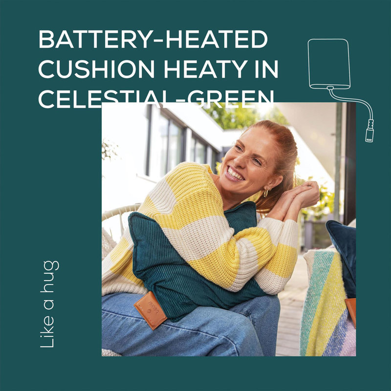 Beurer Heated Cushion Smokey Taupe Velvet HK77, Green