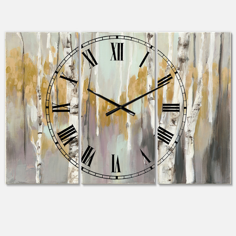 Horloge murale surdimensionnée 3 panneaux Swigart