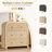 Fluted Panel 3-drawer Dresser Bedroom Storage Organizer With Metal Handles-1904270316