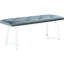 Banc rembourré en velours Onetha en gris et chrome