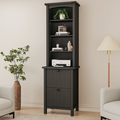 71'' Tall Standard Bookcase With 2 Drawers