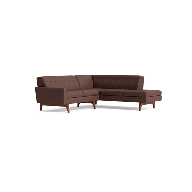 Tyler Sectional, Leather - Butterscotch, Right Hand Facing