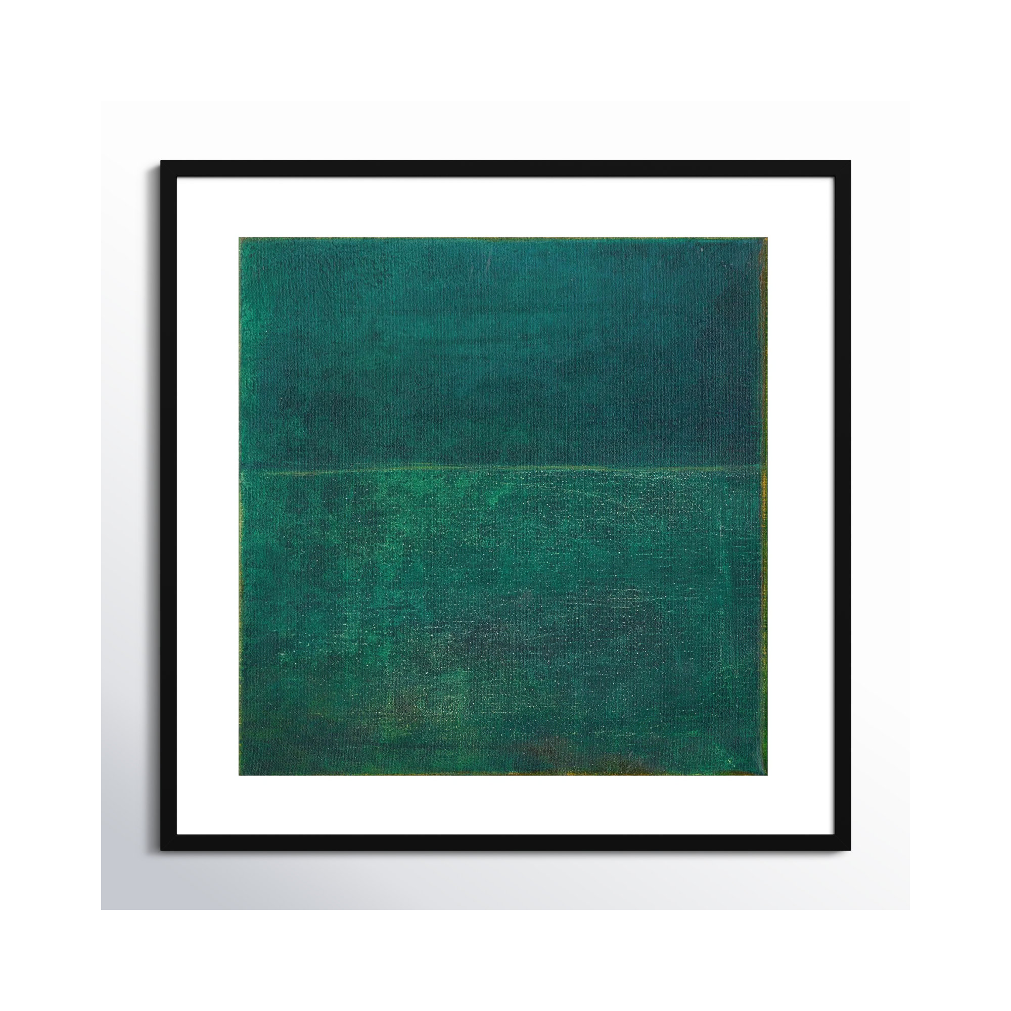 Green Zen I by Jodi Fuchs, Black Framed Paper, 33.12" H x 33.12" W x 0.88" D