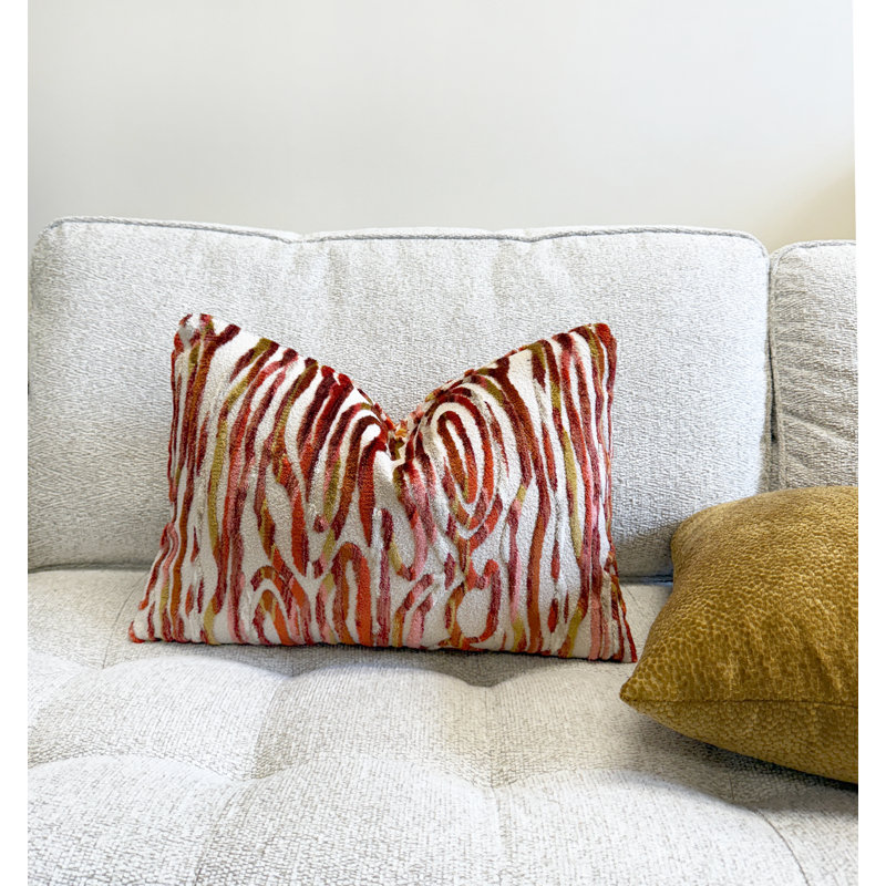 Housse de coussin en velours Flow, 14 x 20 po, Épice