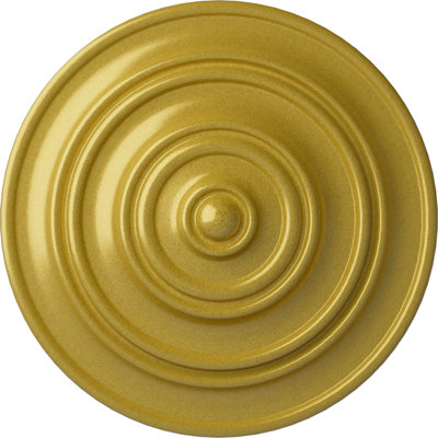 Médaillon de plafond Endurathane Whitman, DO 13 po x P 1 3/8 po (pour les auvents jusqu'à 3 3/4 po), finition craquelée peinte à la main Americana