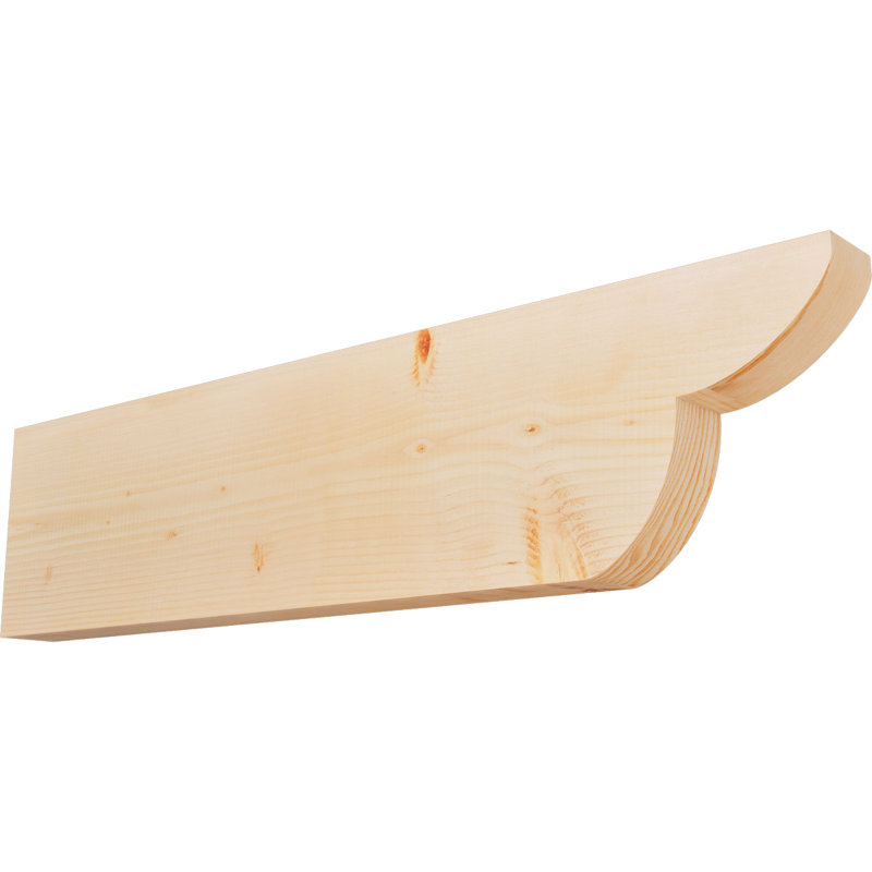 Queue de chevron lisse Crestline, Douglas, 12" H x 48" W x 3.5" D
