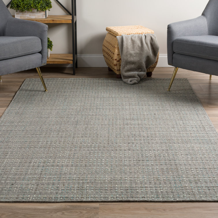 Tapis gris en laine touffeté à la main Fyffe