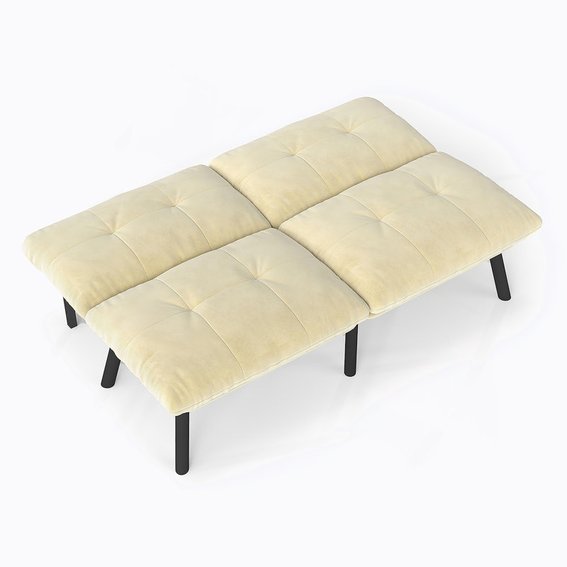 Canapé-lit pliant convertible crème, Crème
